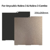 FYSETC Double Sided Textured PEI Build Plate 256 x 268MM PEI Sheet For Anycubic Kobra 3/Combo/ACE Pro Flexible Spring Steel Build Plate 3D Printer Accessories