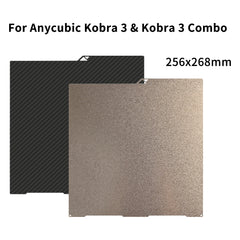 FYSETC Double Sided Textured PEI Build Plate 256 x 268MM PEI Sheet For Anycubic Kobra 3/Combo/ACE Pro Flexible Spring Steel Build Plate 3D Printer Accessories