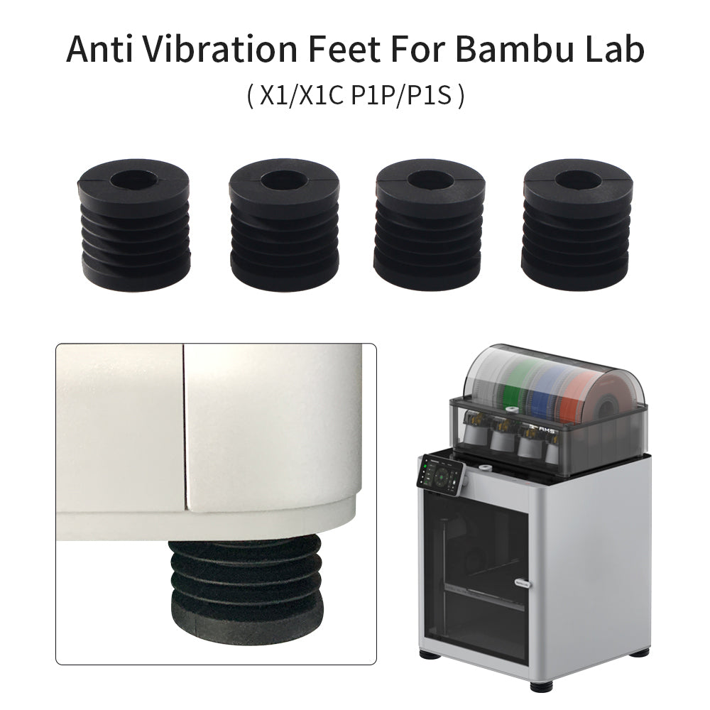 For Bambu LabX1 X1CP1P P1S Anti Vibration Feets Dust-proof Rubber Foot Fit P1P P1S 3D Printers