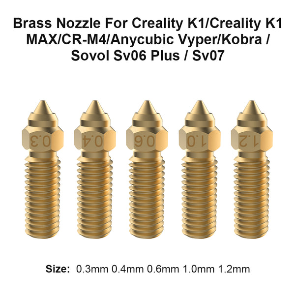 Buse En Laiton Plaquée TwinClad XT Pour Creality K1, K1 Max, CR-M4 - 0.4mm - Résistante à L'abrasion, Filaments Abrasifs