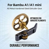 All Metal Hardened Steel Extruder Gear Kit for Bambu Lab A1 A1 Mini