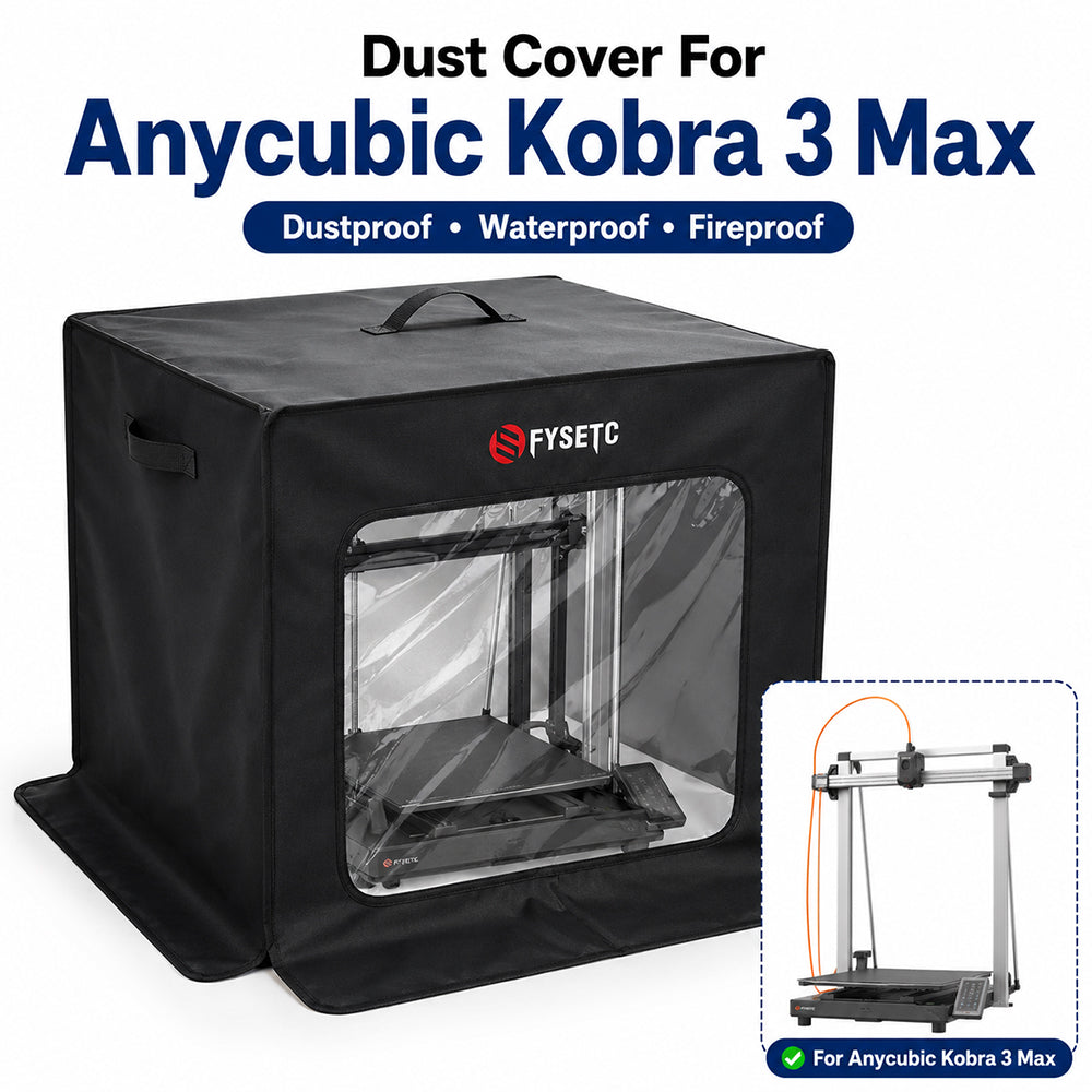 FYSETC Dust Cover for Anycubic Kobra 3 Max 3D Printer Enclosure Waterproof Fireproof Oxford Cloth with Silver Lining Viewing Window