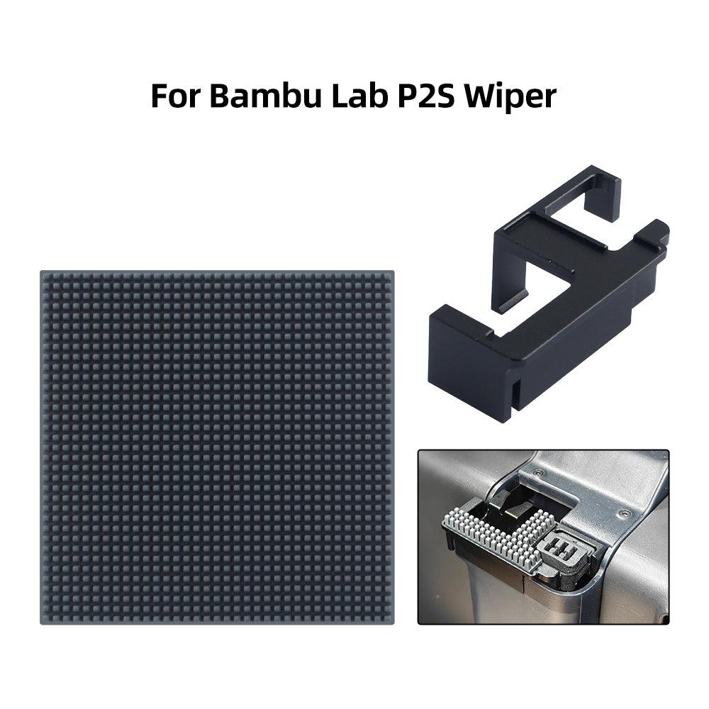 Upgraded Nozzle Wiper Assembly For Bambu Lab P2S 3D Printer With Cuttable Silicone Pad Hotend Residue Cleaning Replacement
