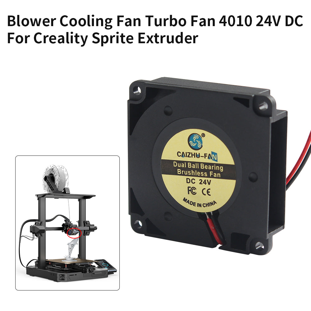 FYSETC Blower Cooling Fan Turbo Fan 4010 24V DC Dual Ball Bearing Brushless Fans For Creality Sprite Extruder