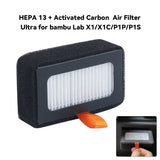 HEPA13 Activated Carbon  Air Filter Cartridge for Bambu Lab X1 X1C P1P P1S 3D Printer  Enclosure Air Purification Replacement