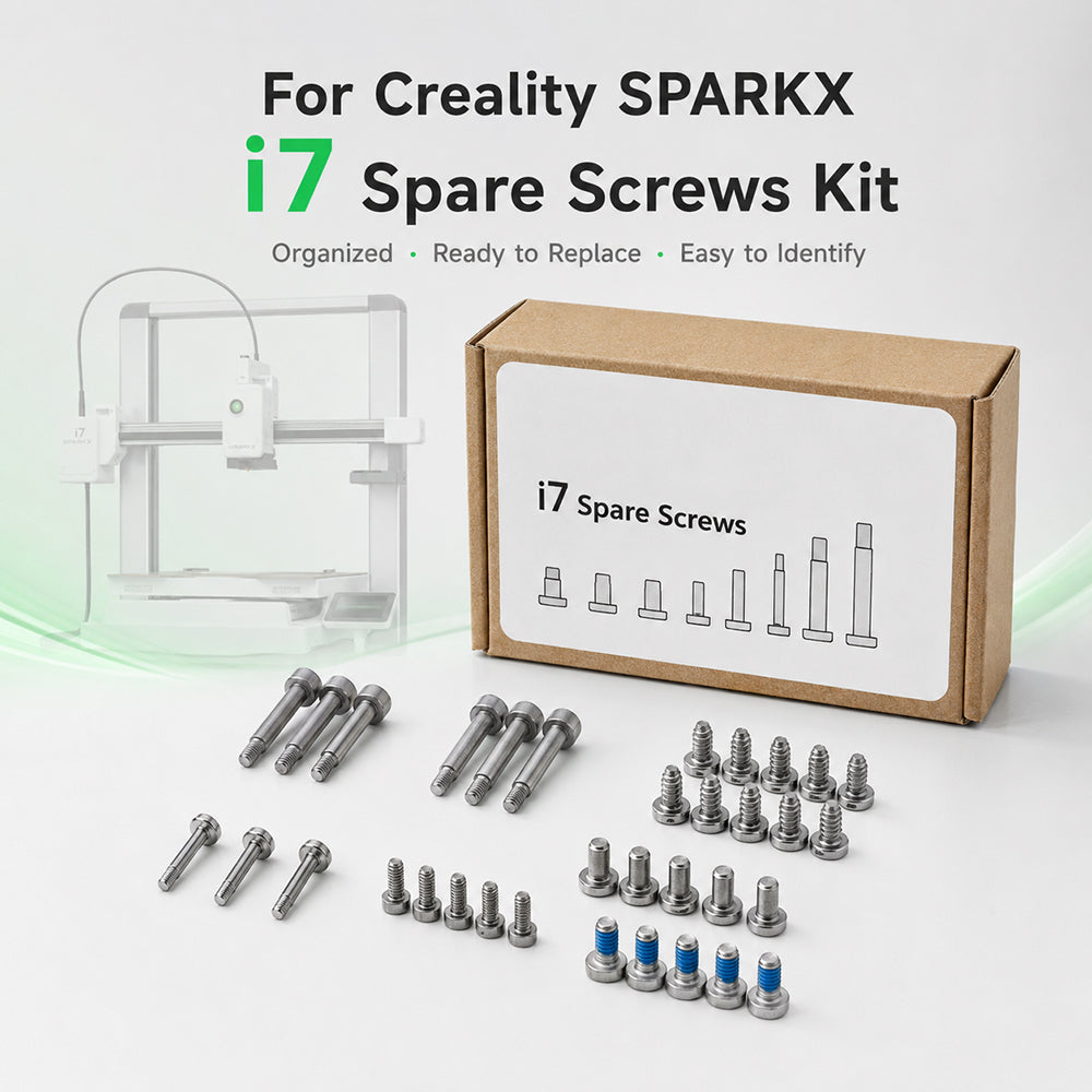 Spare Screws Kit for Creality SPARKX i7 3D Printer 7 Specs 34pcs M3 M2 ST3 Screw Assortment for  Repair Replacement