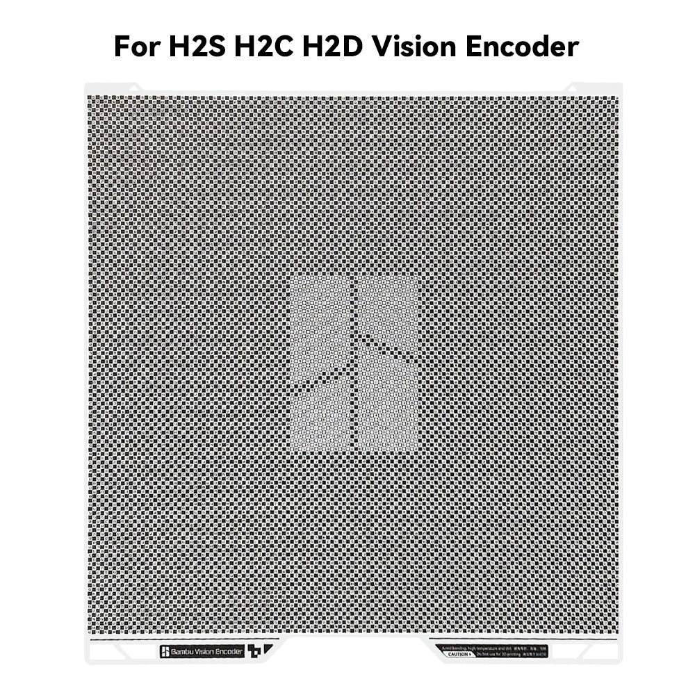 Vision Encoder Calibration Grid Build Plate Sheet 335×345mm For Bambu Lab H2S H2C H2D Motion Precision Calibration Replacement