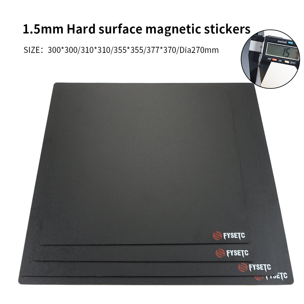 FYSETC 1.5mm Hard Surface Magnetic Stickers High Temperature Resistance 3D Printer parts for 3D Printer Steel Sheet