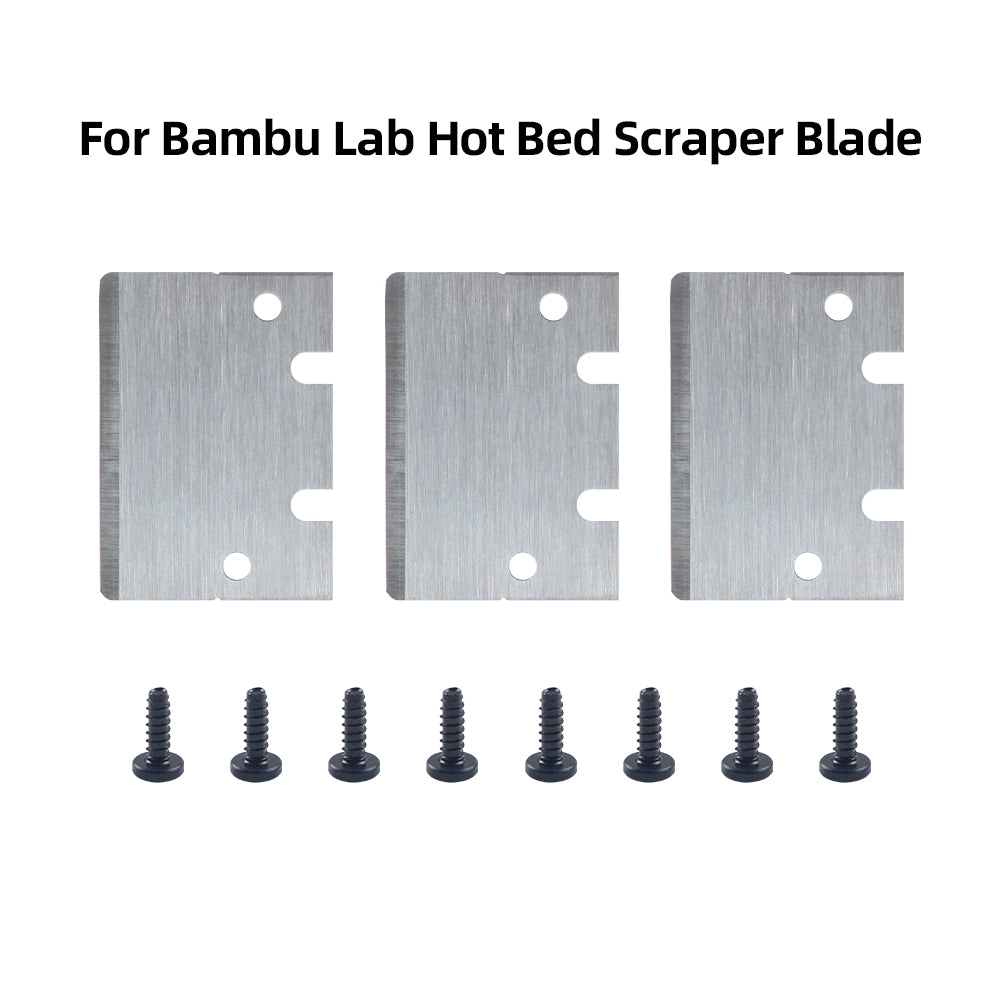 for Bambu Lab 3D Printer Hot Bed Scraper Replacement Blade With Fixing Screws for 3D Printer Hot Bed Print Removal Spare Part