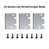 for Bambu Lab 3D Printer Hot Bed Scraper Replacement Blade With Fixing Screws for 3D Printer Hot Bed Print Removal Spare Part