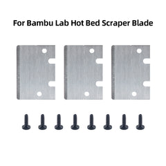 for Bambu Lab 3D Printer Hot Bed Scraper Replacement Blade With Fixing Screws for 3D Printer Hot Bed Print Removal Spare Part