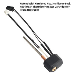 For Prusa MK4 Extruder Hotend Kit with High Quality Heating Block Silicone Sleeve Split Throat Temperature Measurement Wire and Nozzles