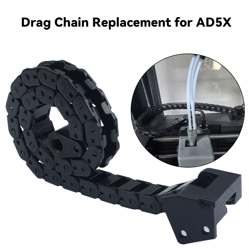 Open Cable Drag Chain Cable Carrier for Flashforge AD5X 3D Printer Wire Routing Management Upgrade Kit