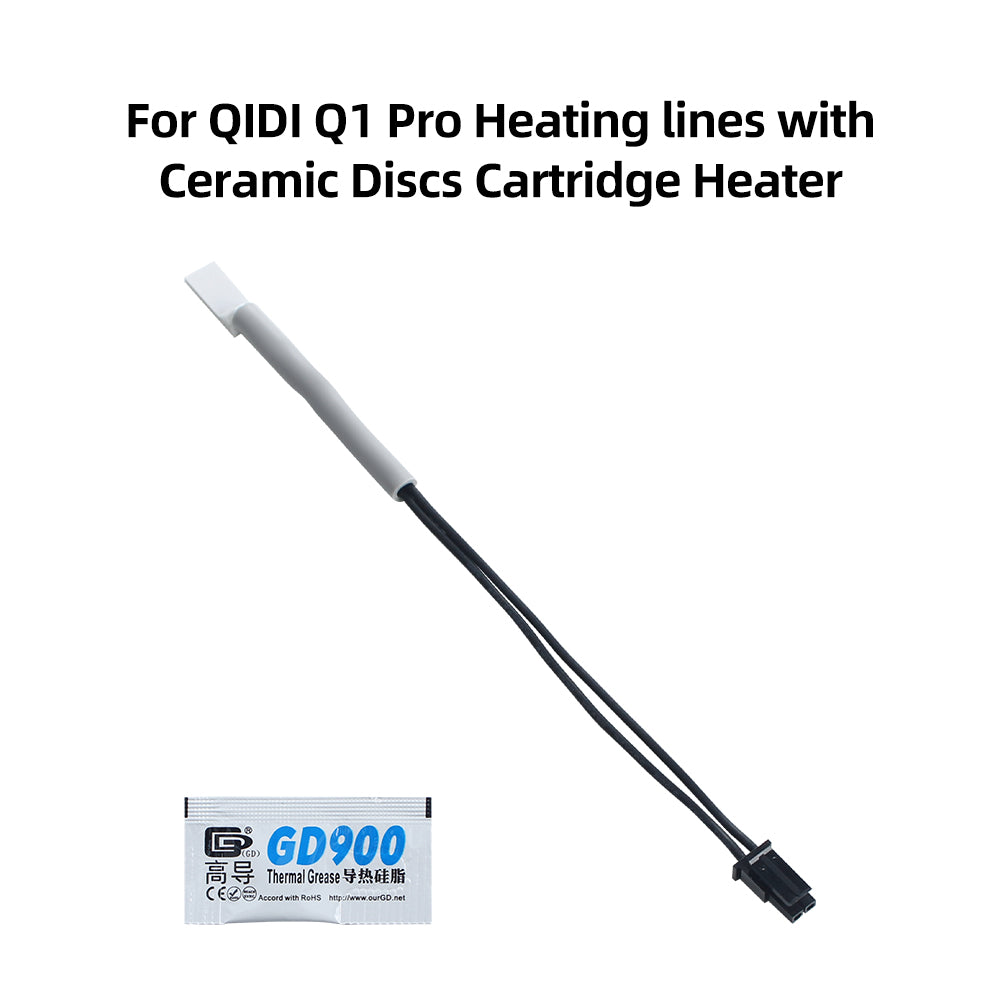 Ceramic Discs Cartridge Heater for QIDI Q1 Pro 3D Printer, 24V Heating Line Replacement