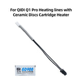 Ceramic Discs Cartridge Heater for QIDI Q1 Pro 3D Printer, 24V Heating Line Replacement