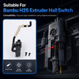 Filament Sensor for Bambu Lab H2S 3D Printer Hall Effect Board Extruder Part Detects Filament Presence and Cutter Position