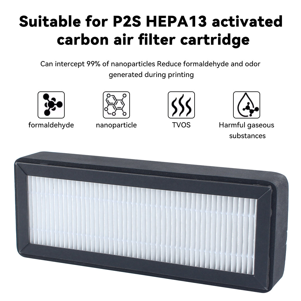HEPA13 Activated Carbon Composite Air Filter Cartridge for Bambu Lab P2S 3D Printer High Adsorption Purification Filter Element