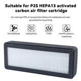 HEPA13 Activated Carbon Composite Air Filter Cartridge for Bambu Lab P2S 3D Printer High Adsorption Purification Filter Element