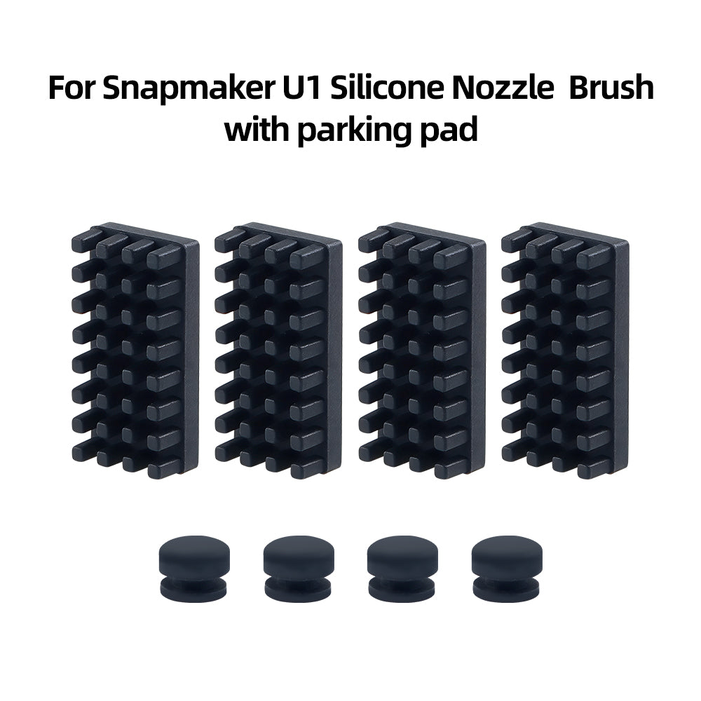 4PCS Silicone Nozzle Brush with Parking Pad Set for Snapmaker U1 3D Printer
