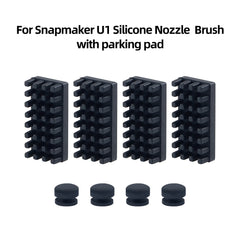 4PCS Silicone Nozzle Brush with Parking Pad Set for Snapmaker U1 3D Printer