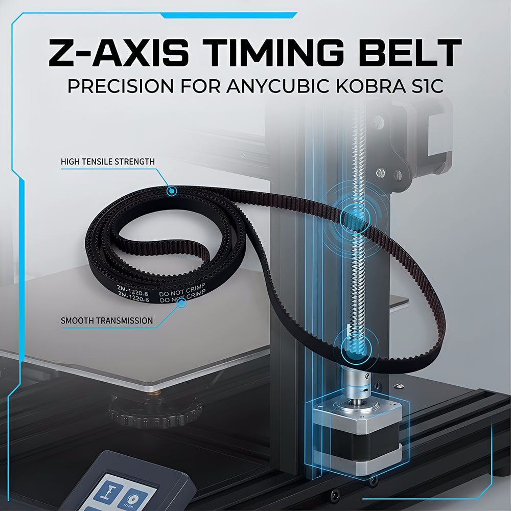 2M-1220-6 Z-axis Timing Belt for Anycubic Kobra S1C