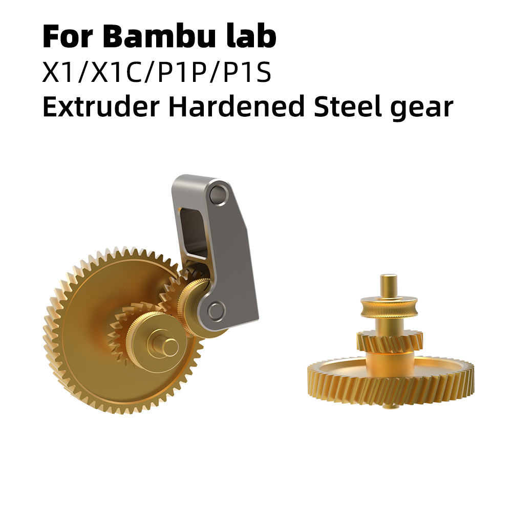 Hardened Steel Extruder Gear Upgrade Kit for Bambu Lab X1/X1C/P1P/P1S