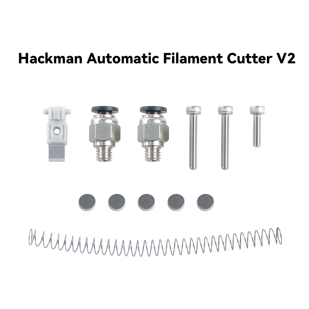 Hackman Automatic Filament Cutter V2 Kit, 1.75mm Filament Cutter for Bambu Lab 3D Printer, Full Assembly Parts Set