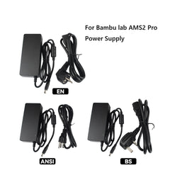 Power Supply Adapter for Bambu Lab AMS2 Pro | EU US UK Plug Replacement Charger for Filament Drying Function