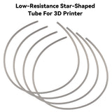Star Shaped Inner Wall Low Resistance Filament Tube for Snapmaker U1 3D Printer 6mm OD 650mm PTFE Guide Tube TPU Friendly