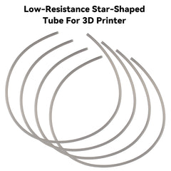 Star Shaped Inner Wall Low Resistance Filament Tube for Snapmaker U1 3D Printer 6mm OD 650mm PTFE Guide Tube TPU Friendly