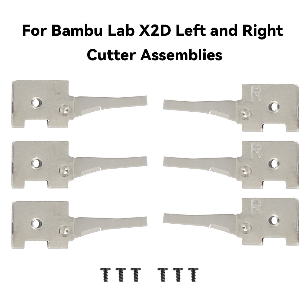 6pcs Filament Cutter Left and Right 3+3 for Bambu Lab X2D 3D Printer