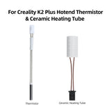High Temperature Ceramic Heating Tube for Creality K2 Plus 3D Printer 350℃ NTC Thermistor Complete Kit