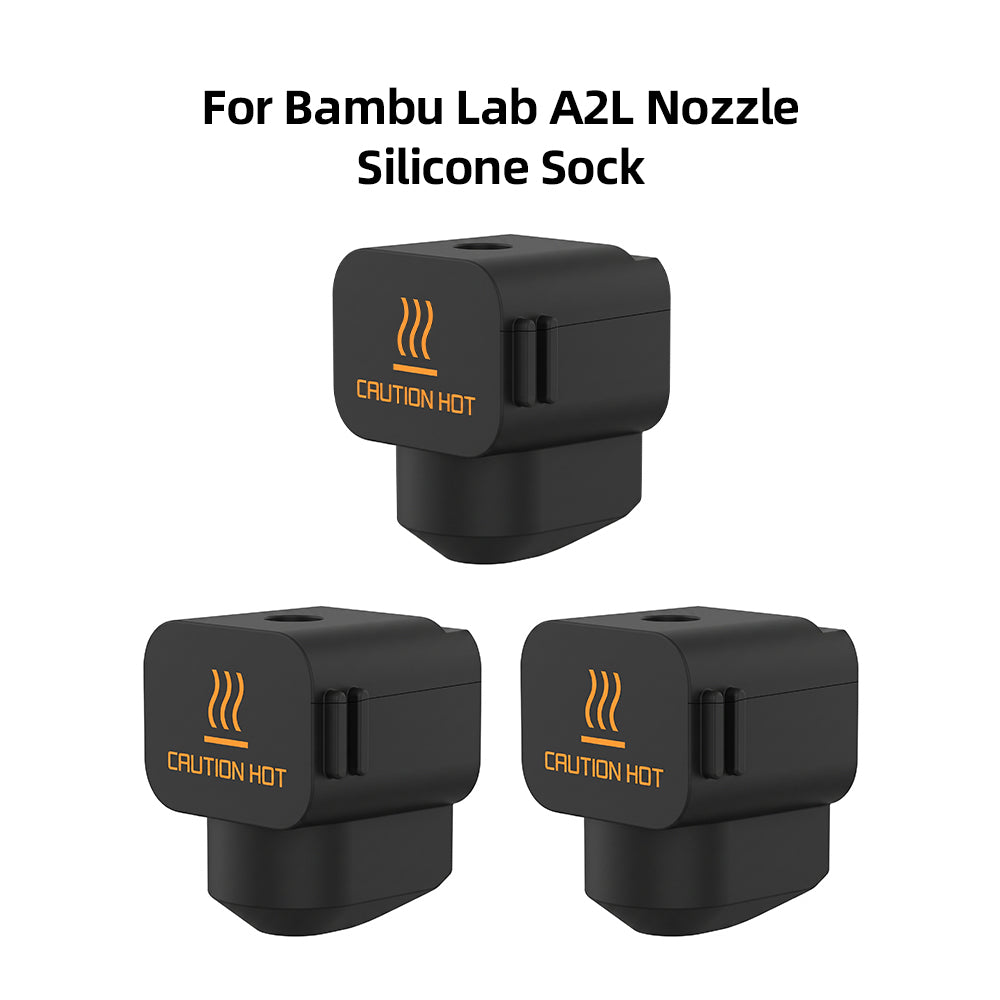 3pcs Silicone Sock for Bambu Lab A2L 3D Printer Hotend 300°C Heat Resistant Thermal Insulation Cover Replacement
