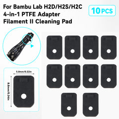 10Pcs Filament Cleaning Pad for Bambu Lab H2 Series 3D Printer