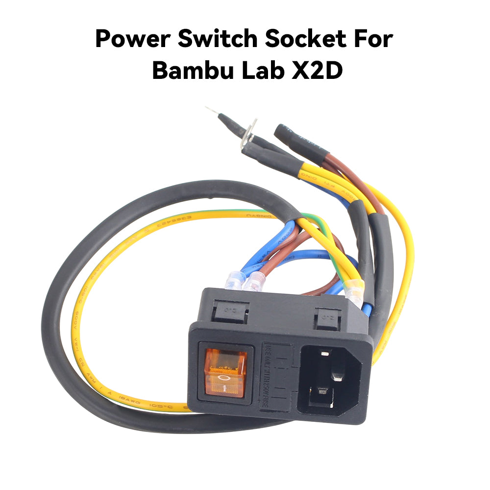 Power Switch Socket for Bambu Lab X2D 3D Printer