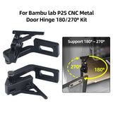 CNC Metal Door Hinge  Kit Support 180°&270° Opening for Bambu Lab P2S 3D Printer Cabinet Door Upgrade