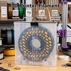 1KG Filament Dry Box for 3D Printer Sealed Storage Container with Hygrometer Desiccant Dustproof Moistureproof for PLA PETG TPU