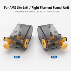Left Right Filament Funnel Unit for Bambu Lab AMS Lite A1 A1 Mini 3D Printer Slot 1 2 3 4 Internal Feeder Sensor Component