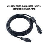 2M 6Pin Male to Female AMS Extension Data Cable With Ferrite Core for Bambu Lab X1 P1 Series AMS Hub Buffer Connection