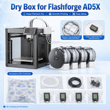 Filament Dry Box Hardware Kit for Flashforge AD5X Includes Hygrometer Desiccant Screws Seals PTFE Tubes 3D Print Frame Yourself