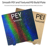 FYSETC Smooth PEY and Textured PEI Build Plate Double side Printing Steel Sheet for PRUSA MK4 MK52 Bambu P1P/X1 VORON 3D Printer