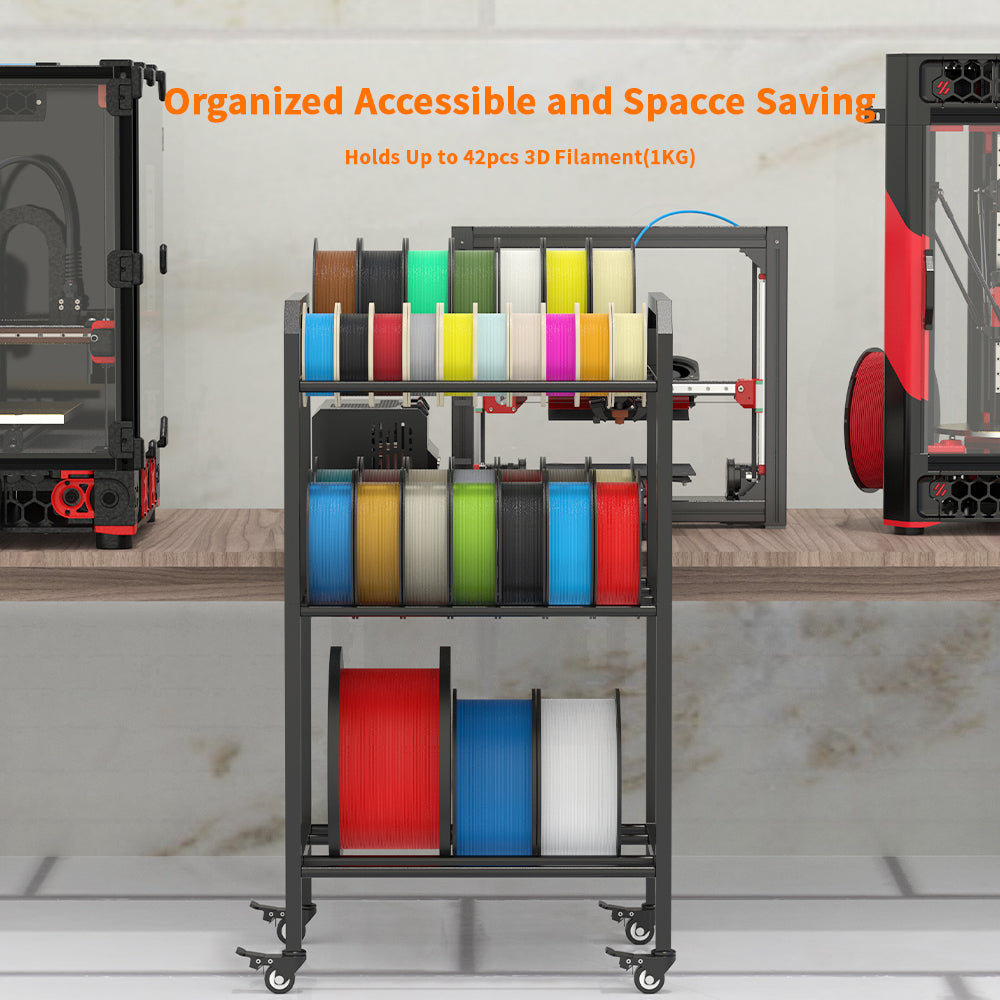 3D Printer Filament Storage Rack Wide Rolling Filament Spool Holders R ...