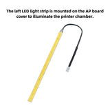 LED Light Strip Available in Front 52cm / Left 20cm Cable Version for Bambu P2S 3D Printer Inner Chamber Lighting