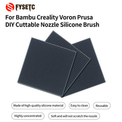 For Bambu Voron Prusa Creality 3d Printer DIY Nozzle Brush Silicone Wiper Hotbed Mounted Scrubber Big Size Nozzles Cleaning Tool
