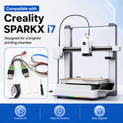 LED Light Strip Kit for Creality SPARKX i7 3D Printer Upgraded Cold White Chamber Lighting Plug and Play USB Powered