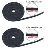 GT2 Timing Belt Kit for Snapmaker U1 XY Axis 3D Printer Rubber Reinforced Core Drive Belt Replacement