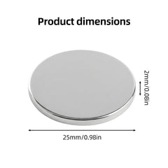 Nickel Plated Round Magnets for 3D Printing Bed, Tool Holder & DIY Projects, Anti-Corrosion