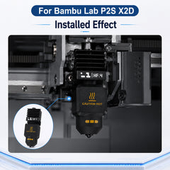 Hardened Steel High Flow Hotend 0.4mm 0.6mm for Bambu Lab P2S X2D 3D Printer Quick Swap Magnetic Installation