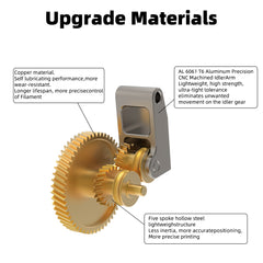 Hardened Steel Extruder Gear Upgrade Kit for Bambu Lab X1/X1C/P1P/P1S