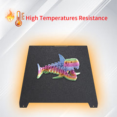 For Creality K2 Plus Black PEI Frosted Build Plate 370x370mm High Strength & Wear Resistance Easy Mode Steel Sheet for K2